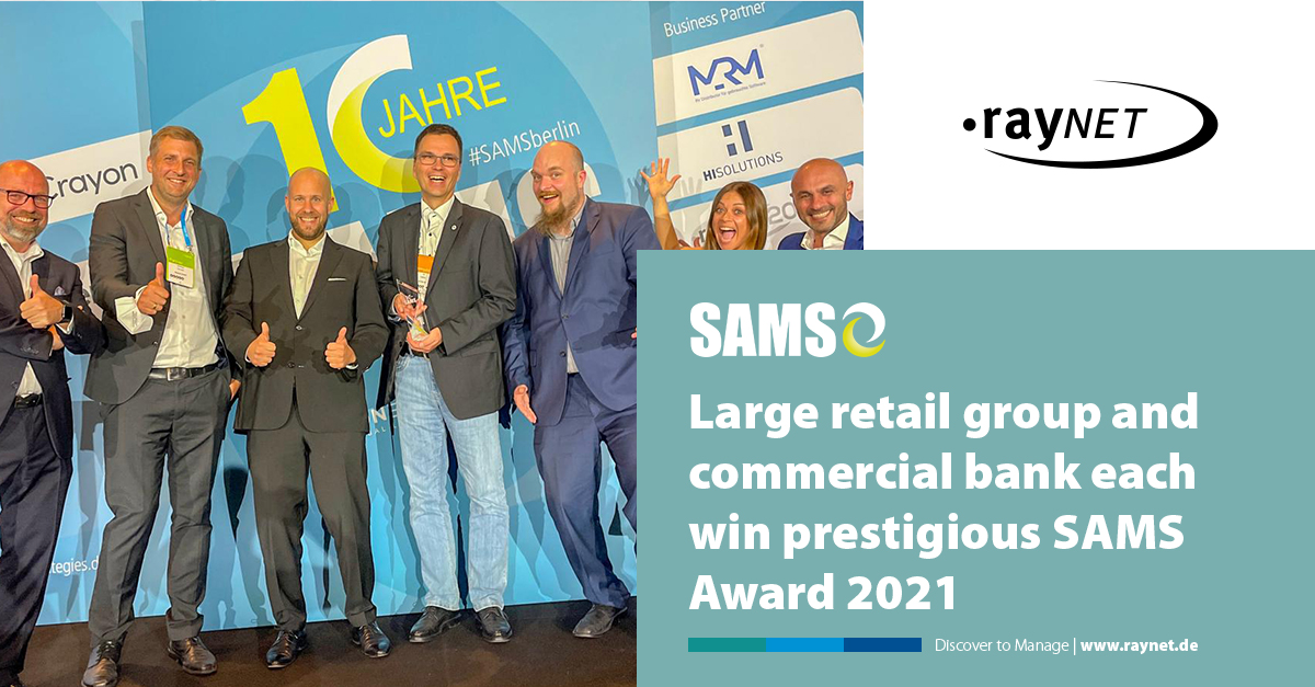 Large retail group and commercial bank each win prestigious SAMS Award 2021
