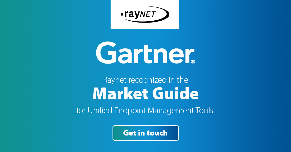 Raynet recognized in the 2023 Gartner® Market Guide for Unified Endpoint Management Tools