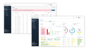 Raynet One dashboards for device inventory and IT security analysis