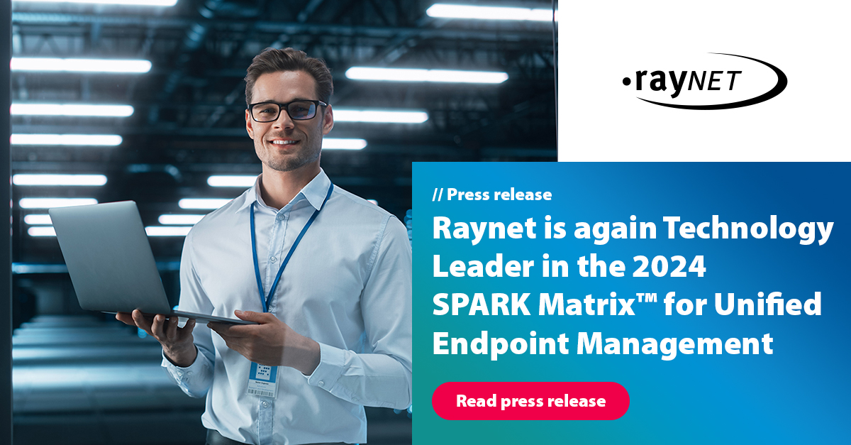 Raynet is once again positioned as a Technology Leader in the 2024 SPARK Matrix™ for Unified Endpoint Management