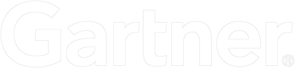White Gartner logo, official Raynet partner