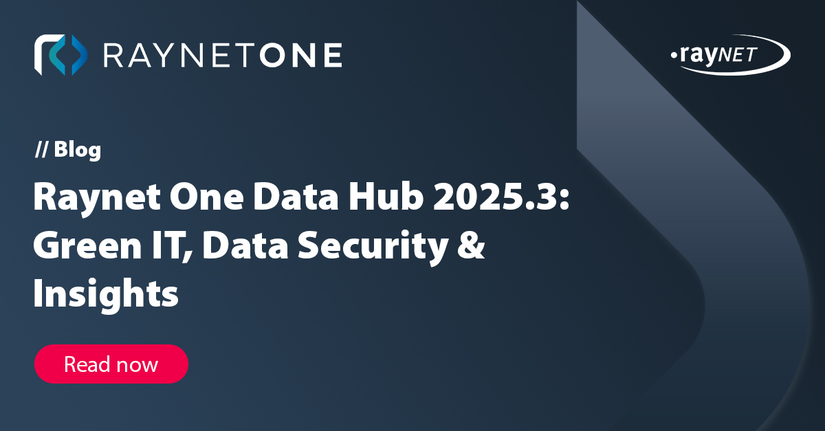 Raynet One Data Hub 2025-3 platform news header