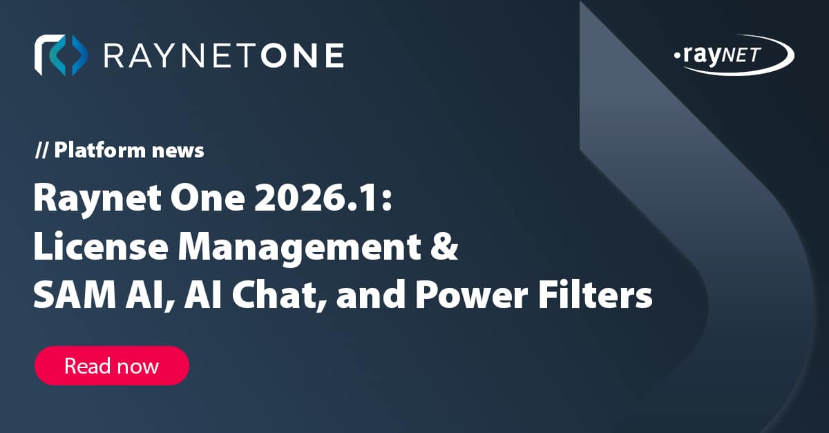 Raynet One 2026.1: License Management & SAM AI, AI Chat, and Power Filter